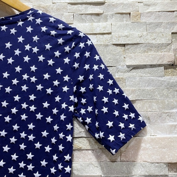 Cable & Gauge Blue/White Star Print Tee - Picture 3 of 6